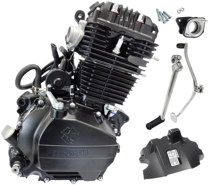 Silnik Moretti pionowy 250cc 4T, 5-biegowy manual (bez oleju) Czarny