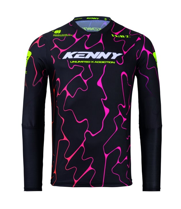 Koszulka Cross/Enduro Dziecięca Performance Wave Black Rozmiar XXS (7/9 lat) Kenny Racing | 261-3504012-5209