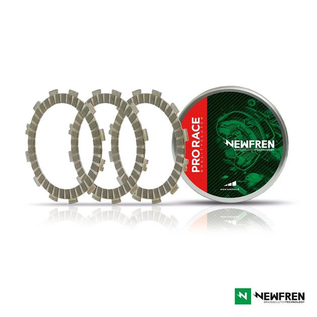 NEWFREN TARCZE SPRZĘGŁOWE PRO RACING GAS GAS 200/250/300 EC/MC/MX 2T 1997-2019; FSE/FSR 400/450/515 2003-2009; RIEJU MR 200/250/300 2022-2023; SHERCO SE 250/300R FACTORY 2020-2023