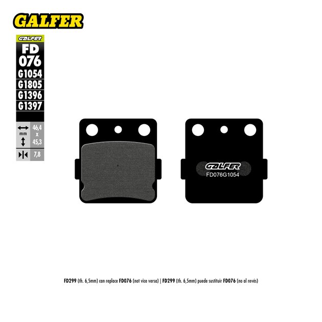GALFER KLOCKI HAMULCOWE KH084 PÓŁMETALICZNE