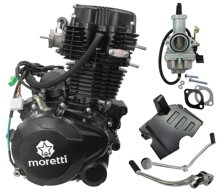 Silnik pionowy 167FMM, 250cm3 4T, 5-biegowy manual czarny Moretti