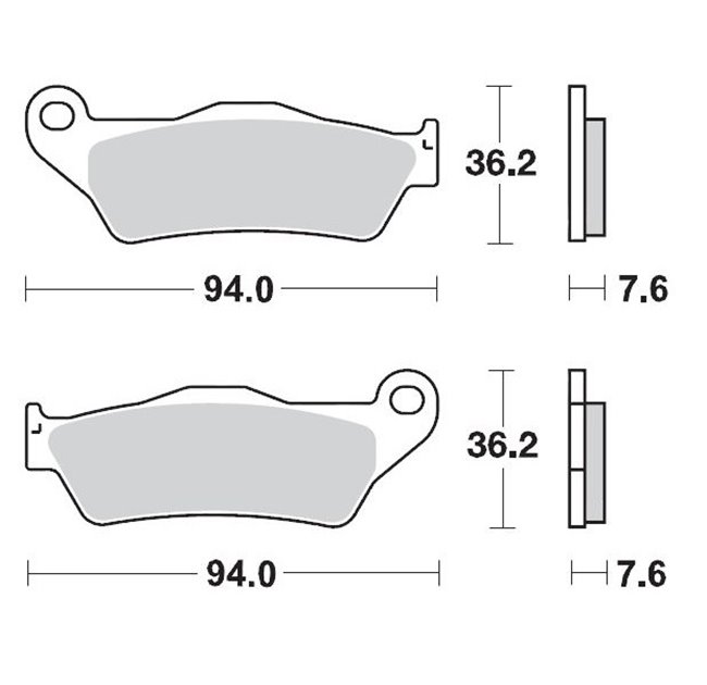 KLOCKI HAMULCOWE KH181 NITRO RACING SINTER METAL SOFT: 22 (NITRO SPORT) KTM: 125-200-250-300-350-360-380-440-500, WSZYSTKIE SX E MOTO-MASTER