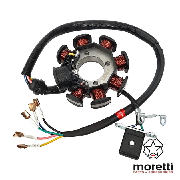 Stator, stojan, iskrownik alternatora do motocykla 150cc z silnikiem Moretti