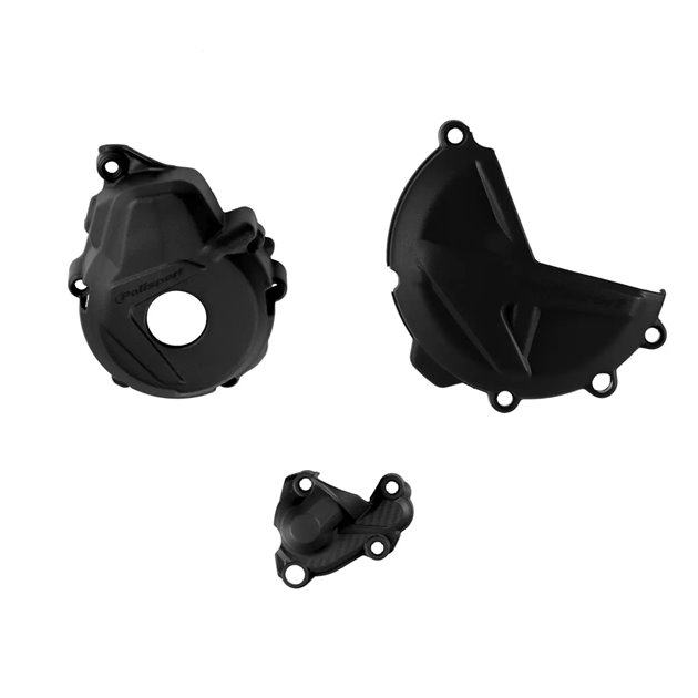 Zestaw osłon sprzęgła i zapłonu i pompy wody Polisport Gas Gas EC 250 21-23 EC 300 21-23 czarny | 91320