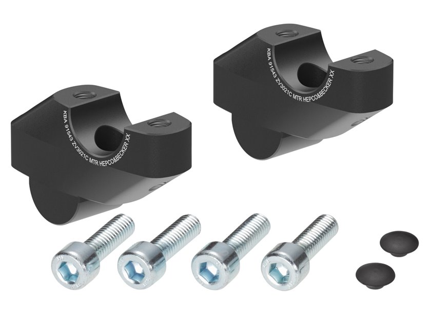 Podwyższenie kierownicy z przesunięciem 30 mm w górę, 21 mm w tył czarne Honda CMX 1100 Rebel / DCT 2021 - 2024 Hepco & Becker | 42459525 00 01
