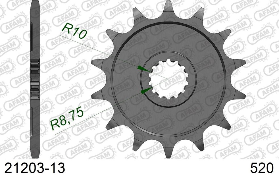 Zębatka przednia 13 Yamaha YZ 125 ŁAŃC. 520 AFAM | 21203-13
