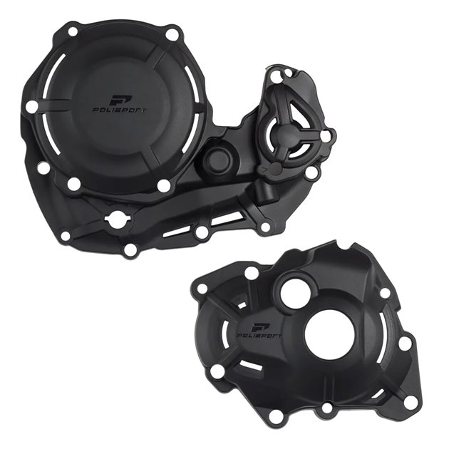 Zestaw osłon sprzęgła i zapłonu i pompy wody Polisport Yamaha YZF 450 23-24 czarny | 91347