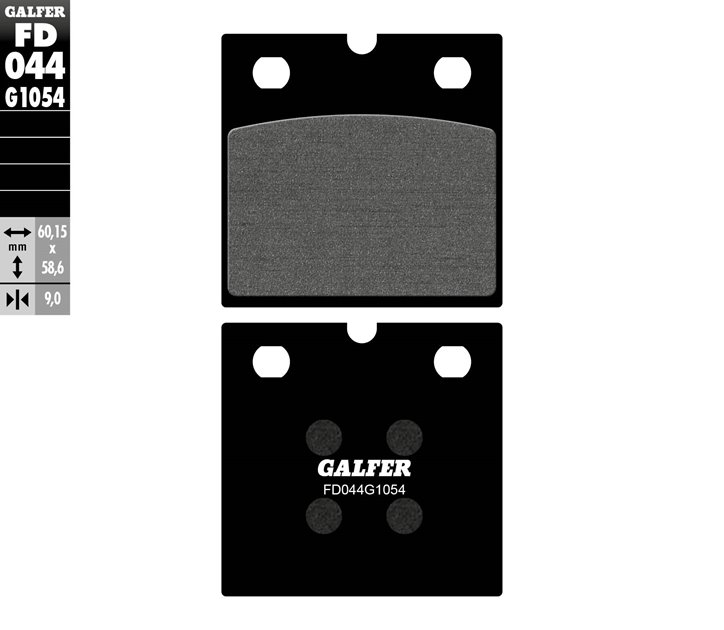 GALFER KLOCKI HAMULCOWE KH077 PÓŁMETALICZNE
