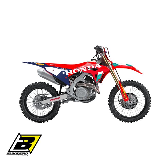 Komplet naklejek (oklein) Honda CRF 250R/450R REPLICA TEAM HRC 25 BLACKBIRD | E2148R25
