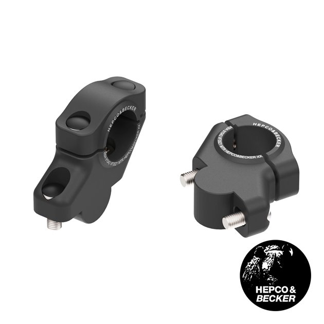Podwyższenie kierownicy z przesunięciem Yamaha MT-07/Y-AMT 30mm w górę, 21mm w tył, czarne Hepco & Becker | 42404581 00 01