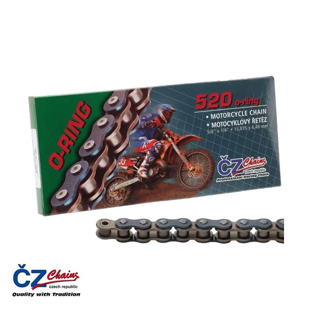 CZ ŁAŃCUCH NAPĘDOWY 520 ORM (102 OGNIW) O-RING DO 450 CCM (34,0 KN) + ZAPINKA | CZ520ORM102