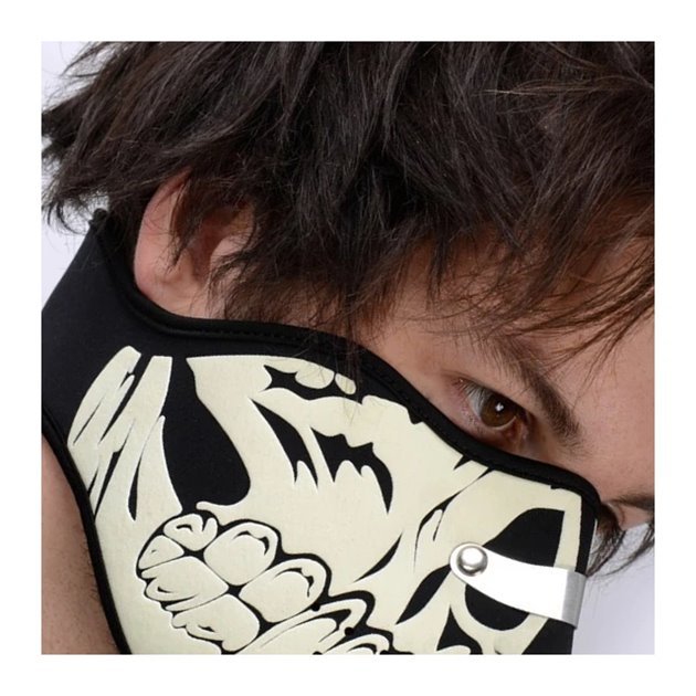 Oxford Maska neoprenowa pod kask Fluorescencyjna Czaszka | OX629