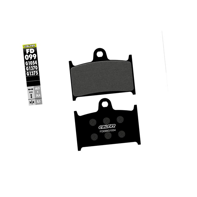 GALFER KLOCKI HAMULCOWE KH145 / KH236 PÓŁMETALICZNE