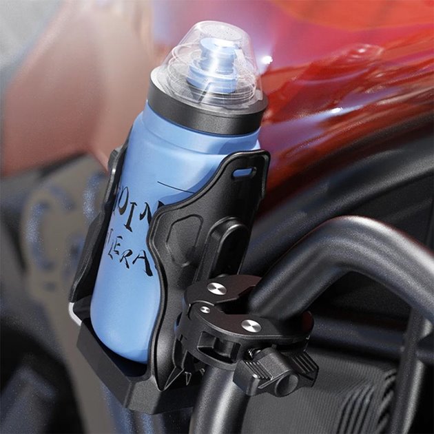 Uniwersalny uchwyt na bidon, butelkę i termos – idealny do motocykla, skutera, roweru