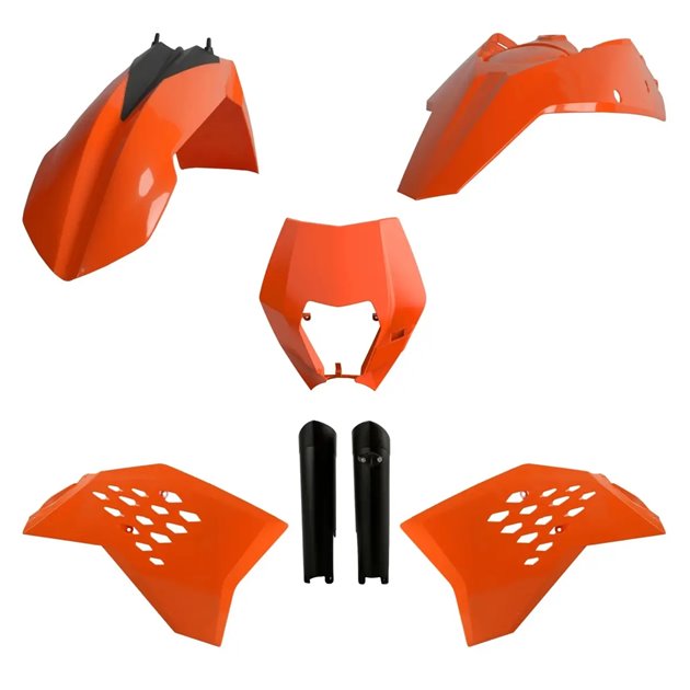 Zestaw plastików Body Kit Polisport pomarańczowy OEM | 91459