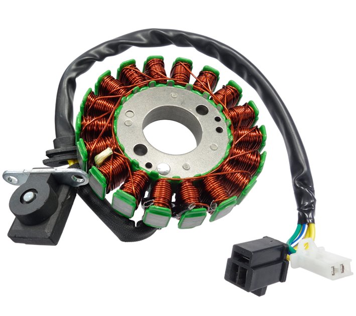 Stator, stojan, iskrownik alternatora (18 cewek) Barton Falcon 125cc na wtrysk GY6 (125-150) 152QMI, 157QMJ Skuter