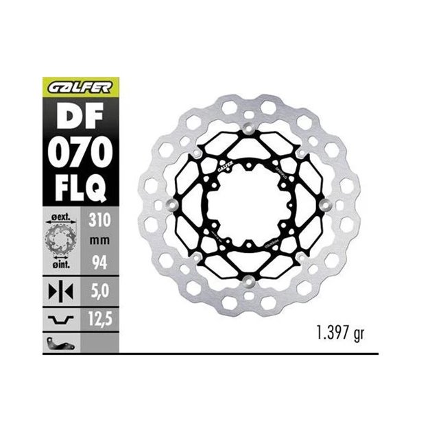 Tarcza hamulcowa przód Honda CBR 600 RR/CBR 1000 RR/CB 1000 R/CB 1300 F/S/CTX 1300 C (CUBIQ Floating) (310x940x5mm) Galfer | DF070FLQ