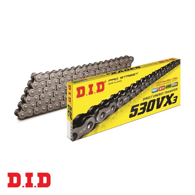 Łańcuch napędowy 530VX3 112 X-RING otwarty z zakuwką DID | 530VX3-112