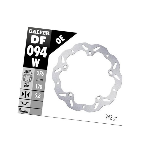 Tarcza hamulcowa Przód Honda VFR 1200FA, VFR 1200X Crosstourer (WAVE FIXED) (276X170X5,8mm) Galfer | DF094W