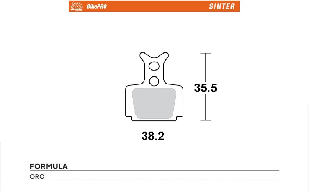 BIKE PRO KLOCKI HAMULCOWE ROWEROWE SINTER METALICZNE PASUJE DO FORMULA ORO MOTO-MASTER