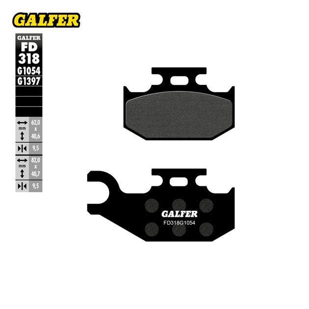 GALFER KLOCKI HAMULCOWE KH317 ATV BOMBARDIER , CAN-AM, SUZUKI