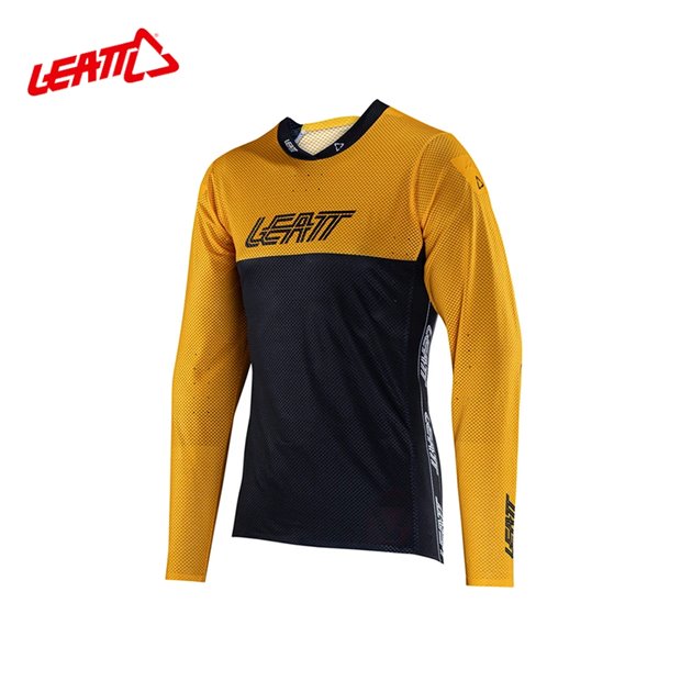 Koszulka rowerowa MTB GRAVITY 4.0 Jersey Gold/Czarny Rozmiar XL LEATT | 5024120203