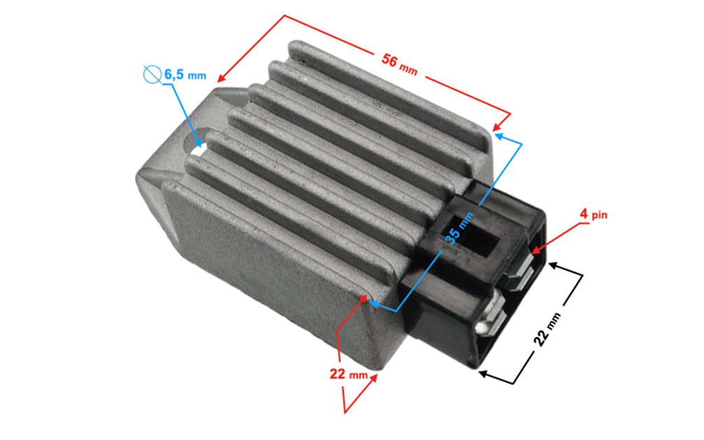 Regulator napięcia skuter 4T GY6 139QMB, 139QMA Skuter 4T