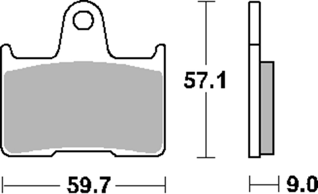 Klocki hamulcowe KH254 STREET CERAMIC KOLOR CZARNY PASUJE DO: SUZUKI GSXR '04-'06 TYŁ