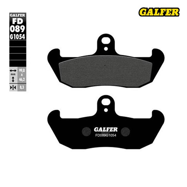 GALFER KLOCKI HAMULCOWE KH163 PÓŁMETALICZNE
