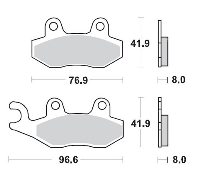 KLOCKI HAMULCOWE KH135 / KH214 SINTER METAL OEM: 11 (SINTERPRO RACING) KAWASAKI: KX 125-250-500, KDX 200-250, SUZUKI: RM MOTO-MASTER