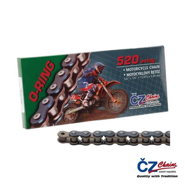 CZ ŁAŃCUCH NAPĘDOWY 520 ORM (110 OGNIW) O-RING DO 450 CCM (34,0 KN) + ZAPINKA