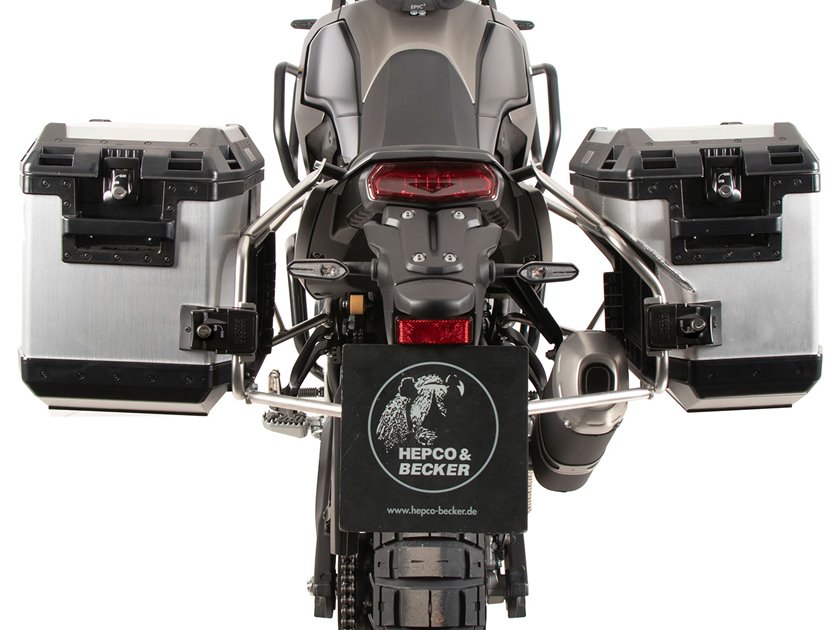 Stelaż kufrów bocznych Cutout + kufry Xplorer Yamaha Ténéré 700 Rally 2025-2026 Hepco Becker | 6514583 00 22-00-40