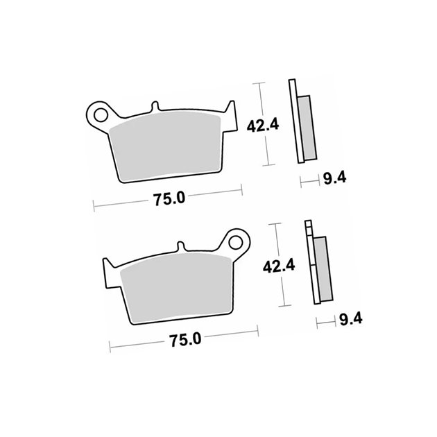 Klocki Hamulcowe KH697 STREET STANDART CERAMIC Tył SWM Ace Of Spades, RS R Czarny SBS | 998HF