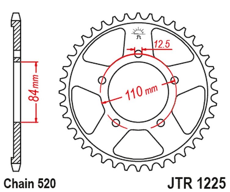 ZĘBATKA TYLNA 4734 41 HONDA CMX 500 REBEL 17-18 (ŁAŃC.520) (473441JT)