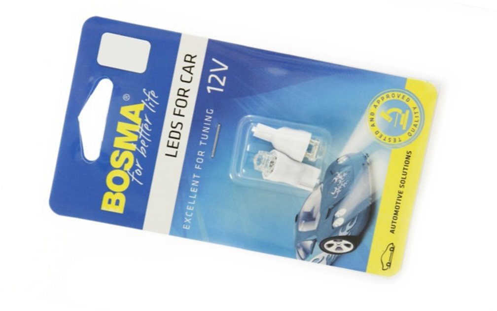 Żarówka BOSMA 12V 1xLED T10 WHITE 6000K DIAMOND BLISTER 2 SZT.