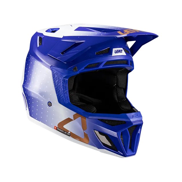 Kask rowerowy MTB GRAVITY 8.0 V24 Niebieski/Biały L (59-60 cm) Leatt | 1024120102