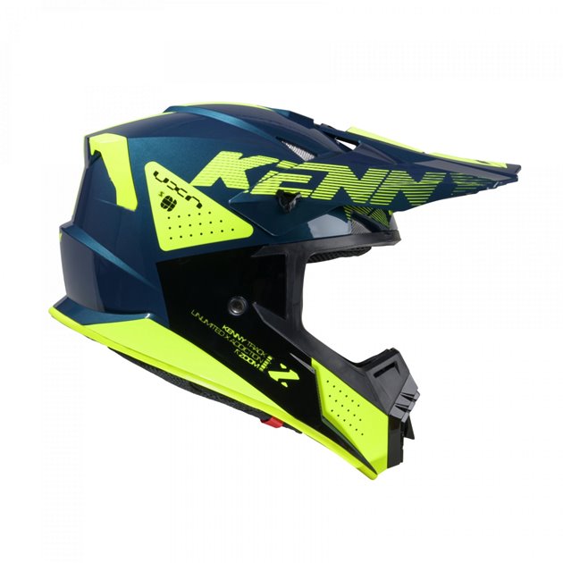Kask Cross/Enduro Track Graphic Zoom Petrol Niebieski/Żółty XL (61-62 cm) Kenny Racing | 251-0303021-5705