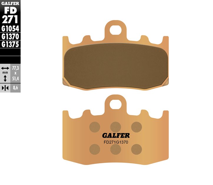 GALFER KLOCKI HAMULCOWE KH335 SPIEK METALICZNY (ZŁOTE) STREET BMW PRZÓD (BMW R1100/1150/1200, K1200/1300)