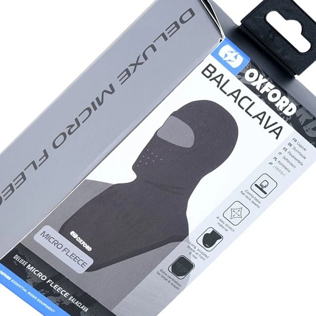 Kominiarka polar z dużym otworem czarna uniwersalna Oxford | CA035