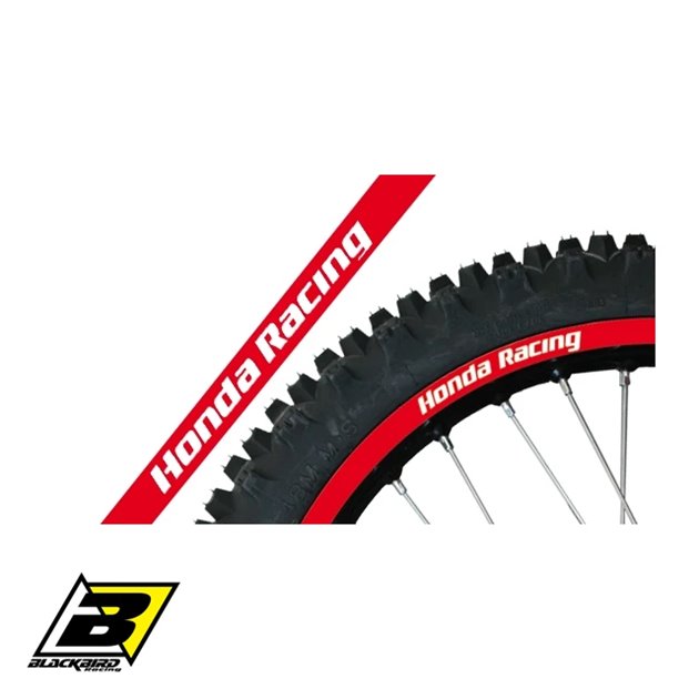 Komplet naklejek na felgi Honda Racing, czerwone Blackbird | E5068R/60