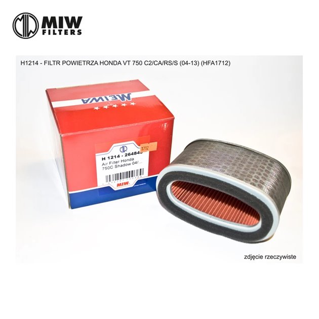 MIW (MEIWA) FILTR POWIETRZA HONDA VT 750 C2/CA/RS/S 2004-2020 (HFA1712) (OEM:17213-MEG-000) (50)
