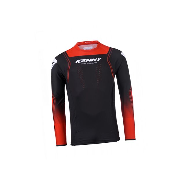 Koszulka cross/enduro Kenny Racing Titanium Red Czarny/Czerwony XXL | 251-3301011-5801