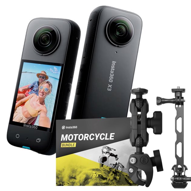 Produkt archiwalny (wyprzedany) - Insta360 X3 Motorcycle Kit - zestaw z kamerą i akcesoriami do motocykla