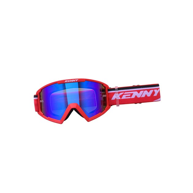 Gogle Track+ Kid/Junior/Dziecięce Red Szybka Niebieskie Lustro Kenny Racing | 251-0803012-01