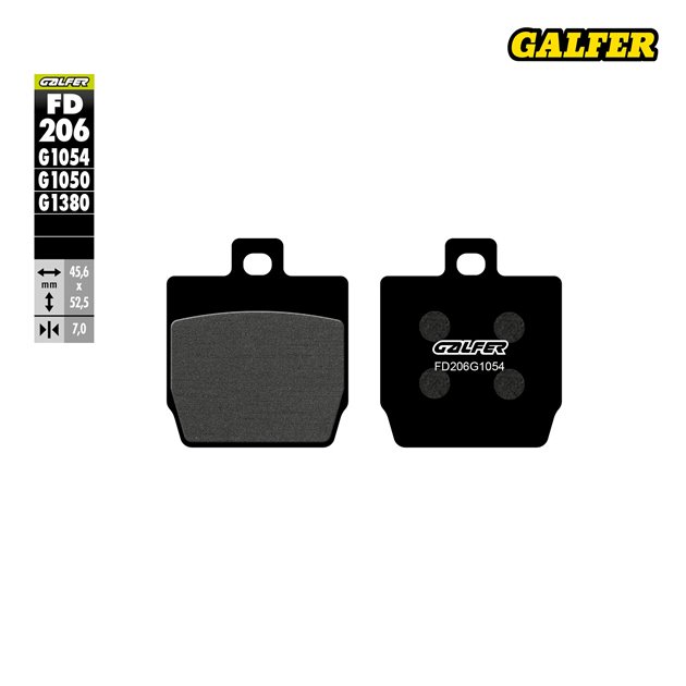 GALFER KLOCKI HAMULCOWE KH268 PÓŁMETALICZNE