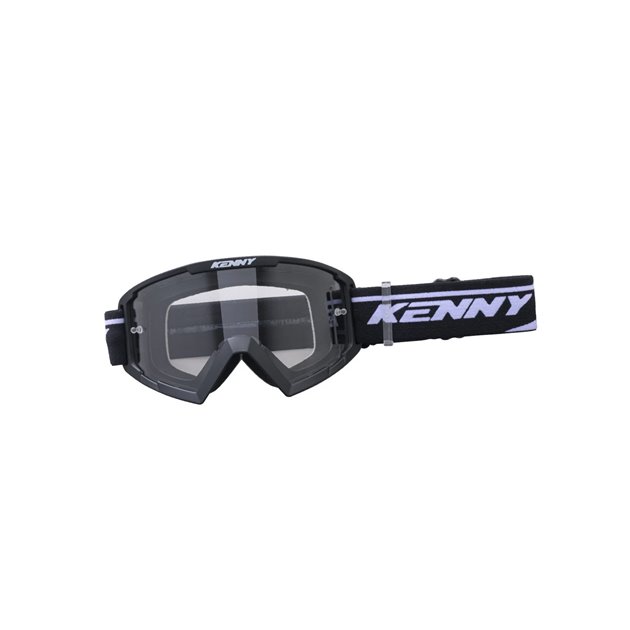 Gogle Track Kid/Junior/Dziecięce Czarny/Biały Szybka Przeźroczysta Kenny Racing | 251-0803013