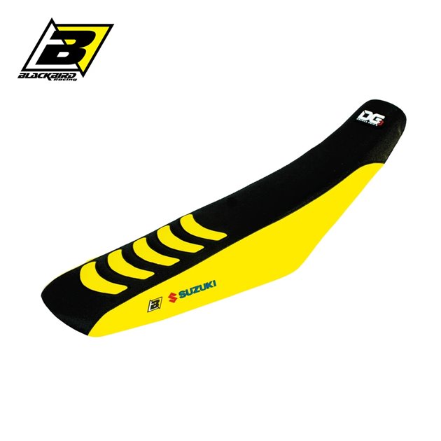 BLACKBIRD POKROWIEC / POSZYCIE NA SIEDZENIE SUZUKI RMZ 450 2005-2007 DOUBLE GRIP 3 KOLOR CZARNY ŻÓŁTY