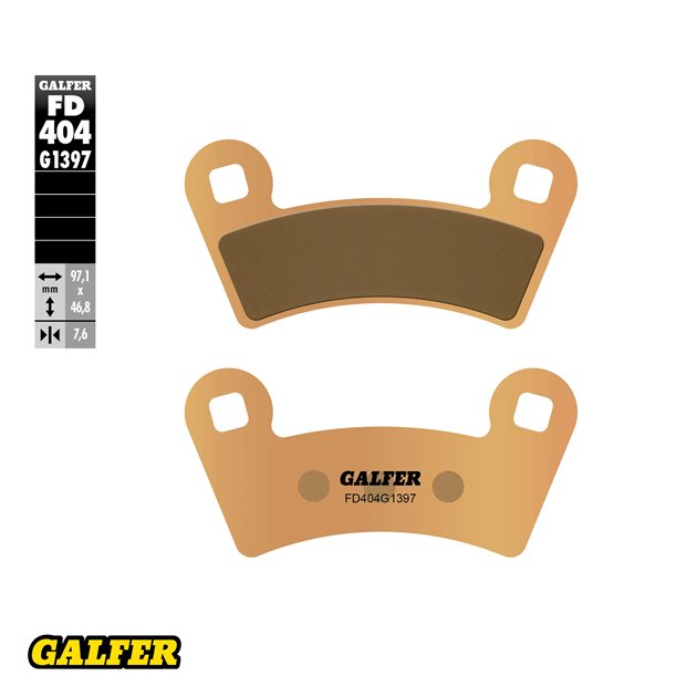 GALFER KLOCKI HAMULCOWE KH456 SPIEK METALICZNY (ZŁOTE) ATV POLARIS PRZÓD