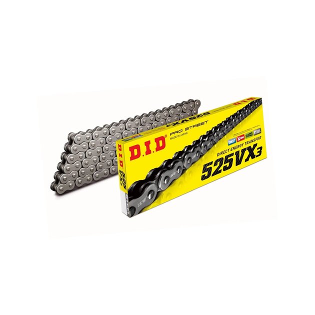 Łańcuch napędowy DID 525 VX3 116 X-Ring otwarty z zakuwką - DID525VX3-116