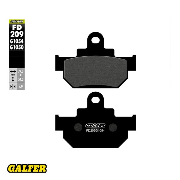 GALFER KLOCKI HAMULCOWE KH106 PÓŁMETALICZNE (GRUBOŚĆ 7MM)